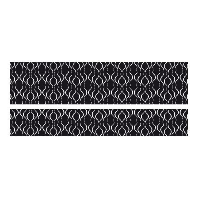 Carta adesiva per mobili IKEA - Malm Letto basso 180x200cm Dot pattern in black