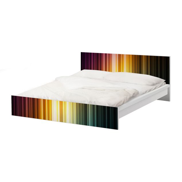 Carta adesiva per mobili IKEA - Malm Letto basso 180x200cm Rainbow Light