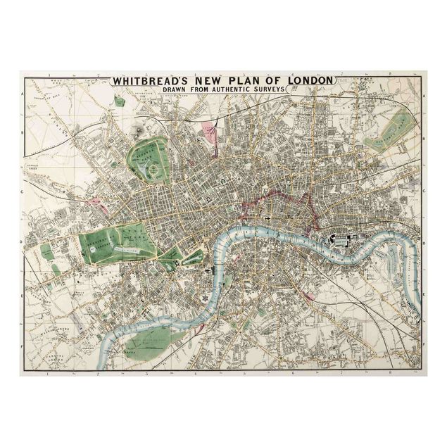 Quadri stile vintage Mappa vintage Londra