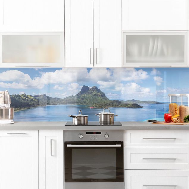 Rivestimenti per cucina con architettura e skylines Isola Paradiso II