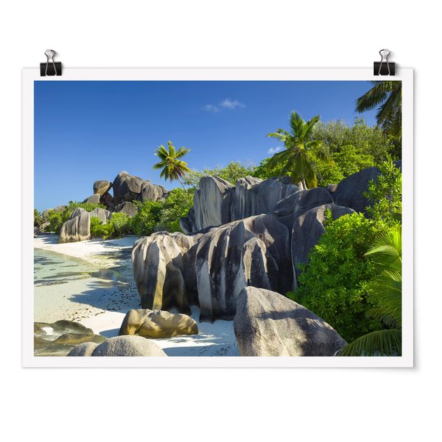 Poster spiaggia Spiaggia da sogno Seychelles