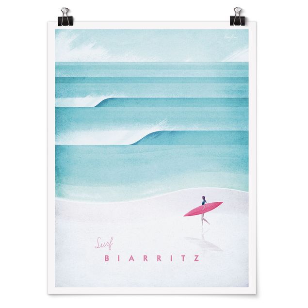 Poster spiaggia Poster di viaggio - Biarritz
