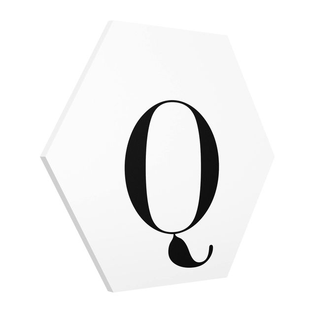 Quadri stampe Lettera Serif Bianca Q