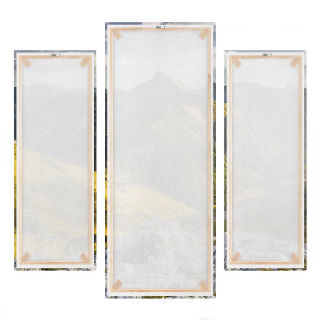 Quadri moderni per arredamento Montagne e valle delle Alpi di Lechtal in Tirolo