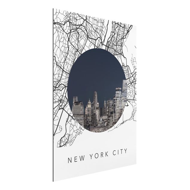 Quadri New york Collage di mappe di New York