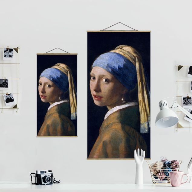 Quadro moderno blu Jan Vermeer Van Delft - Ragazza con l'orecchino di perla