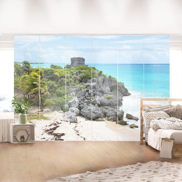 Tende a pannello scorrevoli con spiaggia Costa caraibica, rovine di Tulum