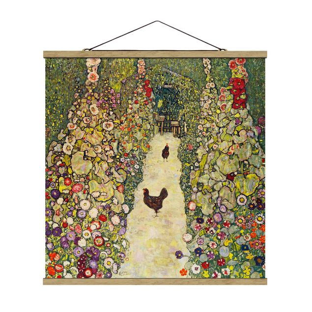Quadri moderni   Gustav Klimt - Sentiero del giardino con galline