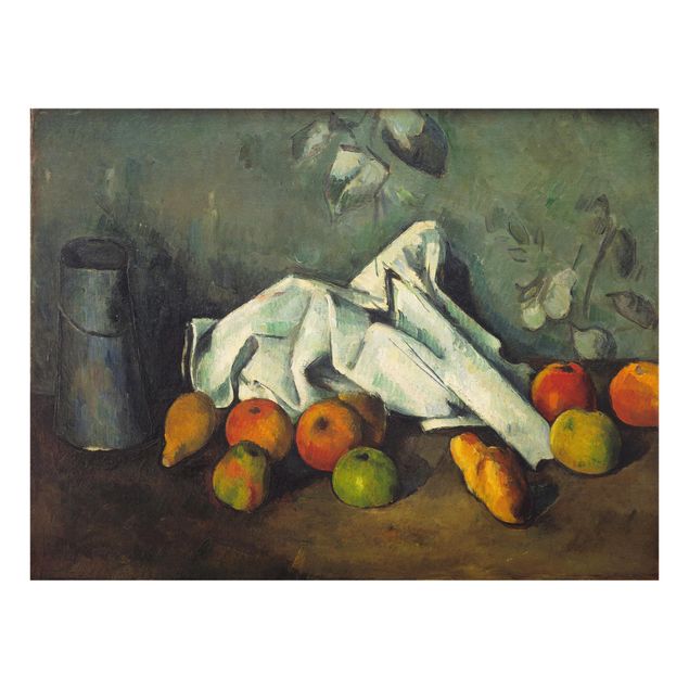 Stile artistico Paul Cézanne - Natura morta con barattolo di latte e mele