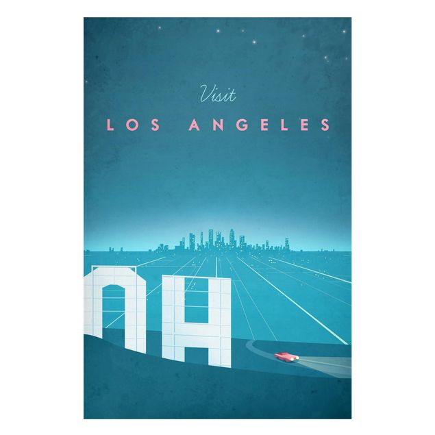 Quadro vintage Poster di viaggio - Los Angeles