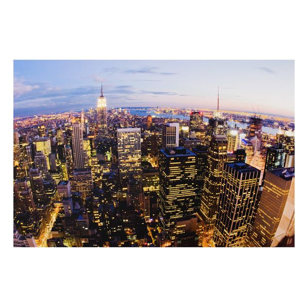 Quadri moderni   Skyline di New York di notte