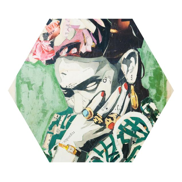 Quadri verdi Frida Kahlo - Collage n.3