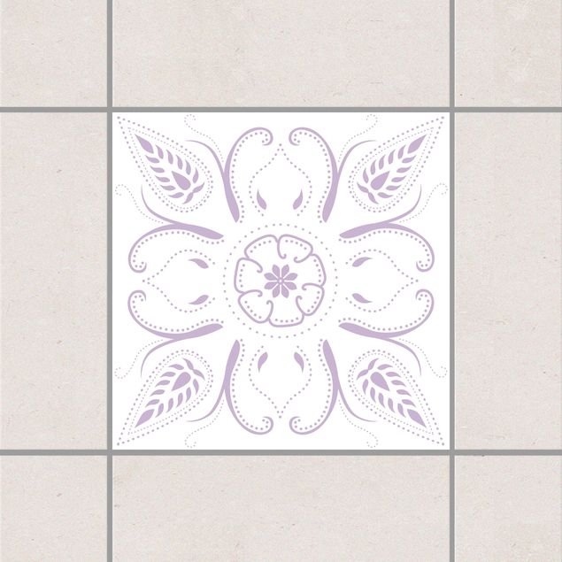 Adesivi per piastrelle con disegni Bandana Bianco Lavanda