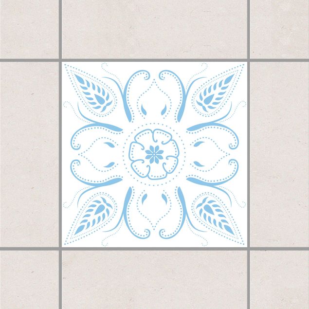 Adesivi per piastrelle con disegni Bandana Bianco Azzurro