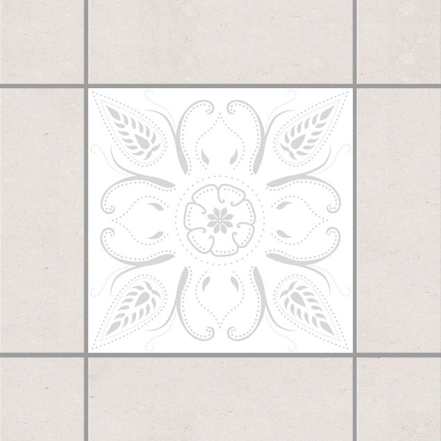 Adesivi per piastrelle con disegni Bandana Bianca Grigio Chiaro