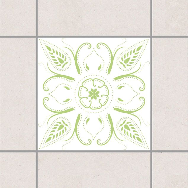Adesivi per piastrelle con disegni Bandana Bianca Verde Primavera
