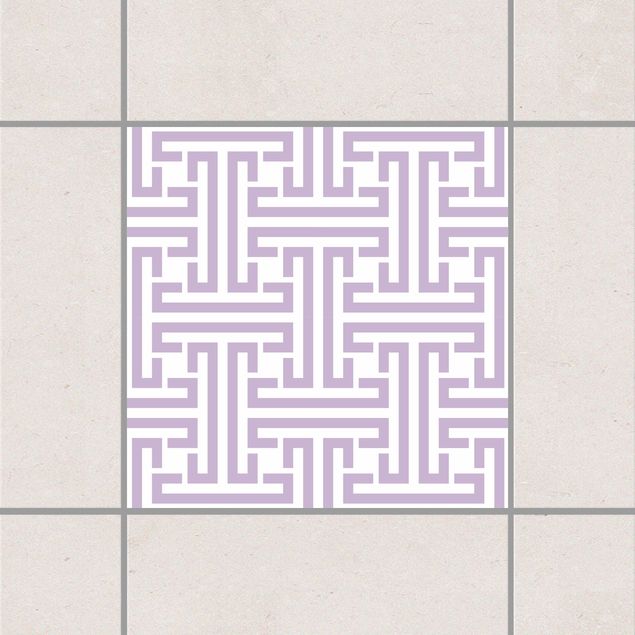 Adesivi per piastrelle con disegni Labirinto decorativo Lavanda