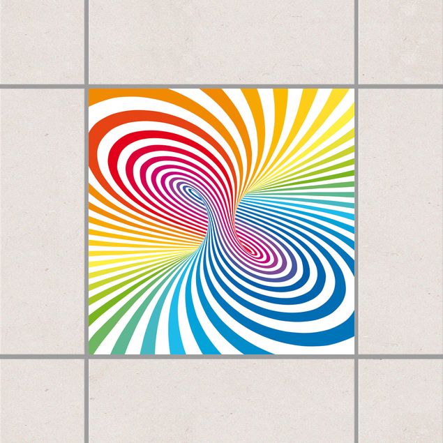 Adesivi per piastrelle con disegni Vortice di colore