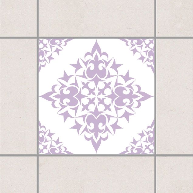Adesivi per piastrelle con disegni Pattern piastrelle Bianco Lavanda