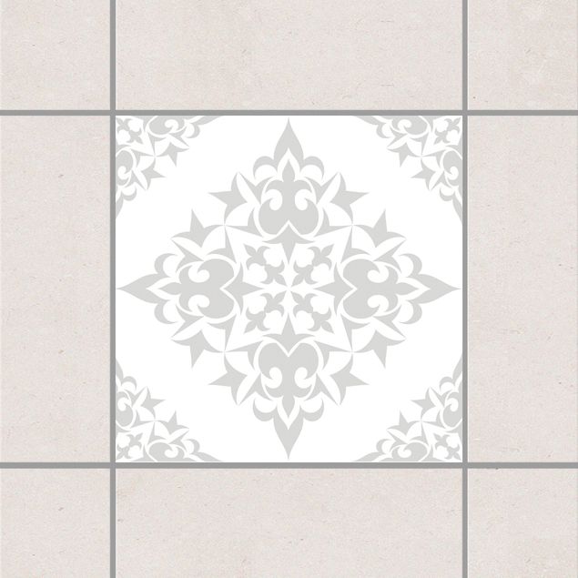 Adesivi per piastrelle con disegni Motivo di piastrelle Bianco Grigio Chiaro