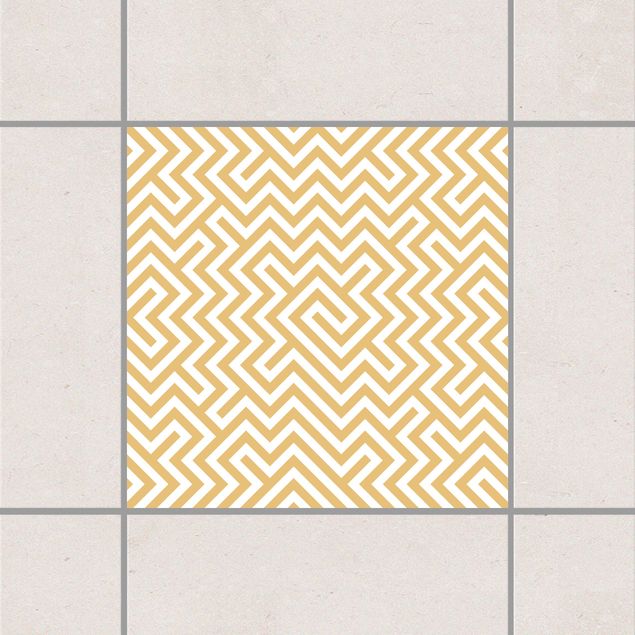 Adesivi per piastrelle con disegni Disegno geometrico giallo