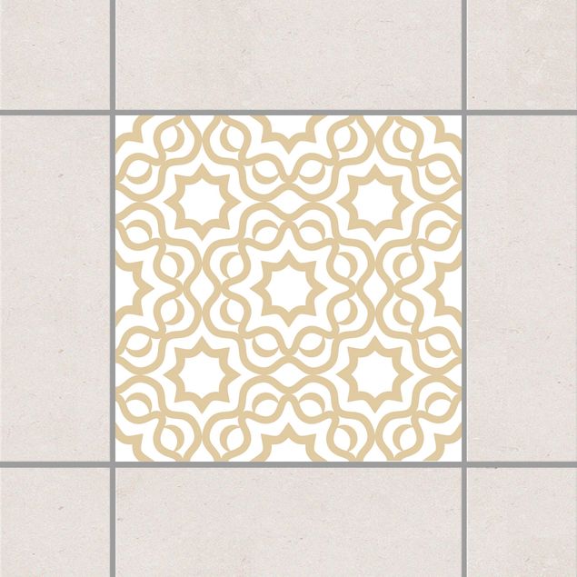 Adesivi per piastrelle con disegni Bianco Marrone Chiaro Islamico