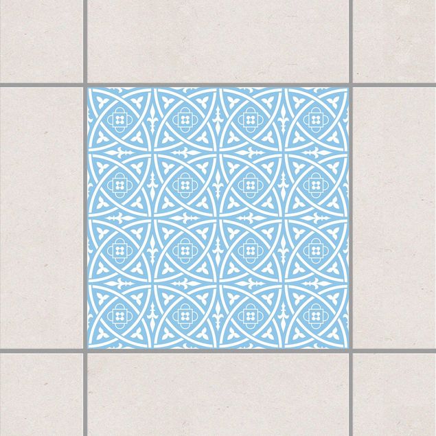 Pellicole per piastrelle stile marocchino Celtico Azzurro