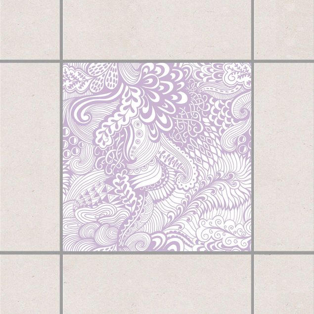 Adesivi per piastrelle con disegni Giardino di Poseidone Lavanda
