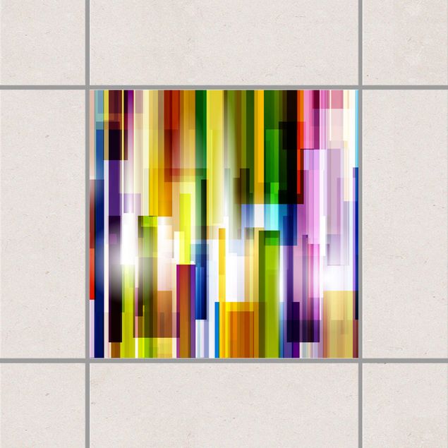 Adesivi per piastrelle con disegni Cubi arcobaleno