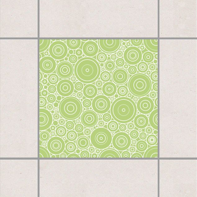 Adesivi per piastrelle con disegni Secessione Verde Primavera