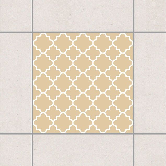Pellicole per piastrelle stile marocchino Quadrifoglio tradizionale marrone chiaro