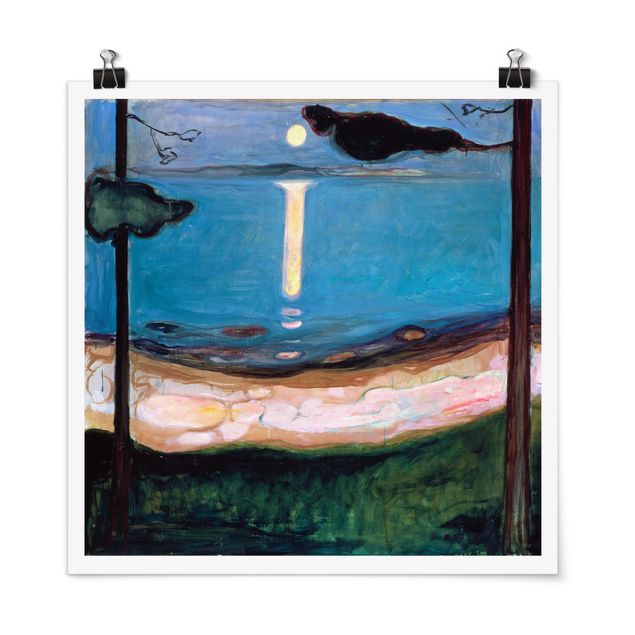 Riproduzioni quadri famosi Edvard Munch - Notte di luna