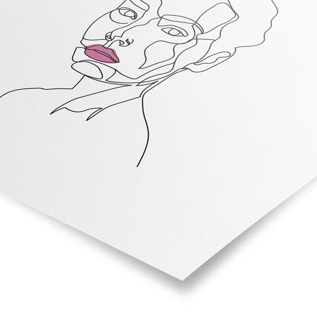 Stampe Line Art - Ritratto femminile