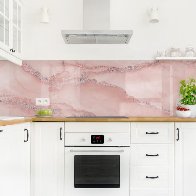 rivestimenti cucina effetto pietra Esperimenti di colore Marmo Rosa Chiaro E Glitter