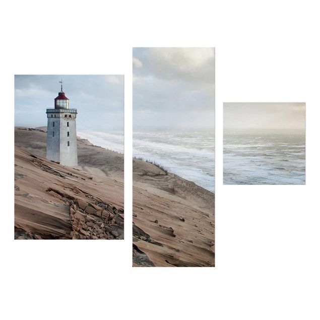Stampa su tela 3 parti - Lighthouse in Denmark - Collage 1