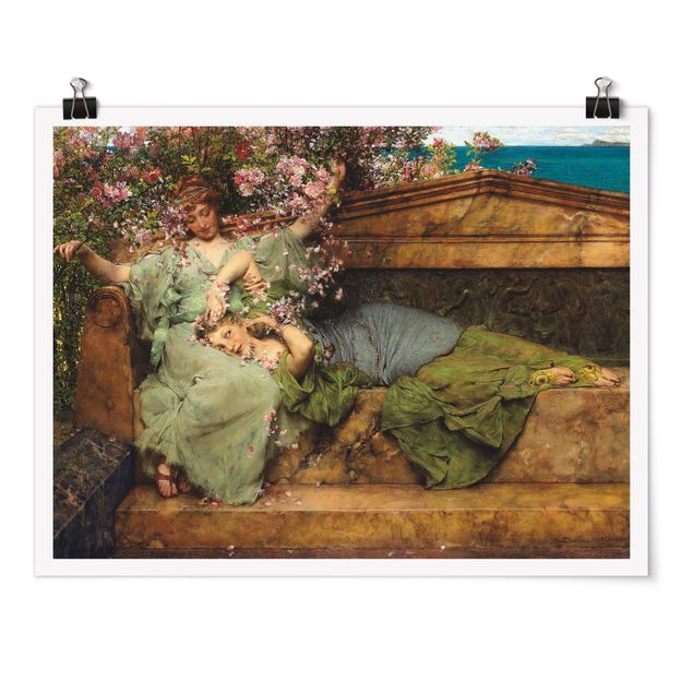 Poster - Sir Lawrence Alma-Tadema - The Rose Garden - Orizzontale 3:4
