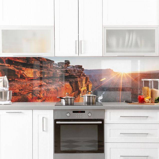 Rivestimenti per cucina con paesaggio Sole nel Grand Canyon