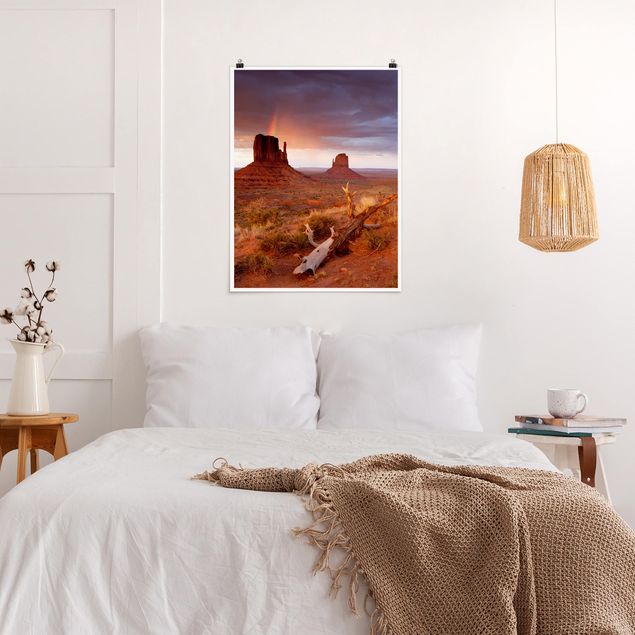 Quadri moderni per arredamento Monument Valley al tramonto