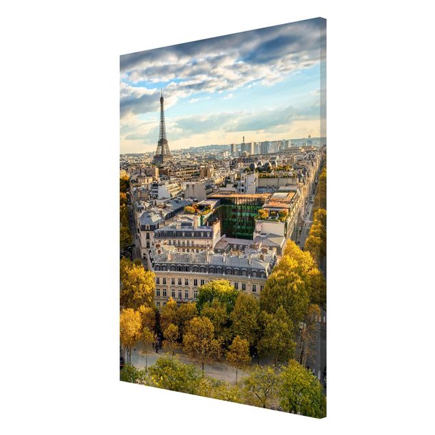 Lavagne magnetiche con architettura e skylines Bella giornata a Parigi