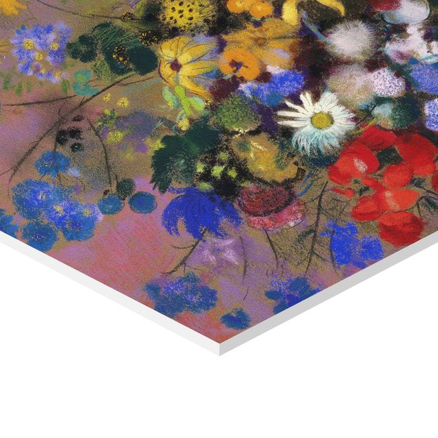 Stampa forex Odilon Redon - Vaso bianco con fiori