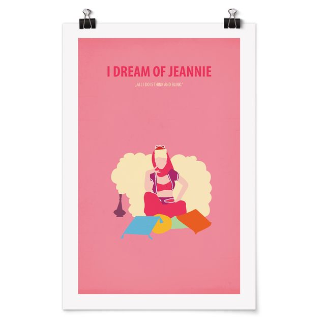 Quadro rosa Locandina film I Dream Of Jeannie