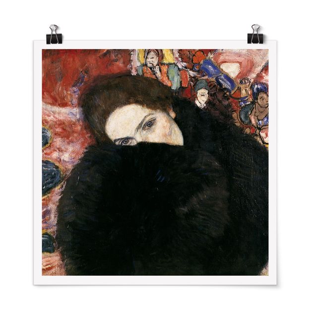 Quadri Art Déco Gustav Klimt - Signora con la muffola