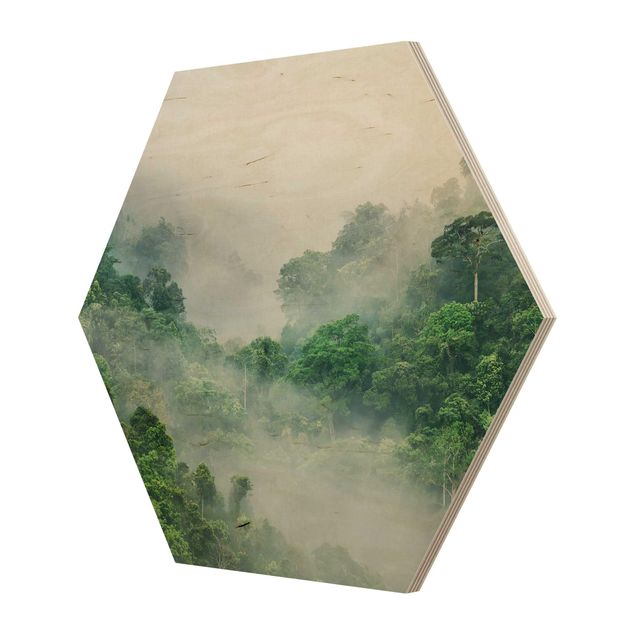 Esagono in legno - Jungle Nella Nebbia