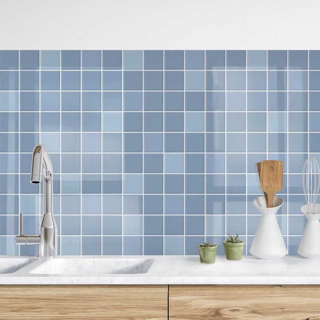 Rivestimenti per cucina effetto piastrelle Piastrelle mosaico - Azzurro