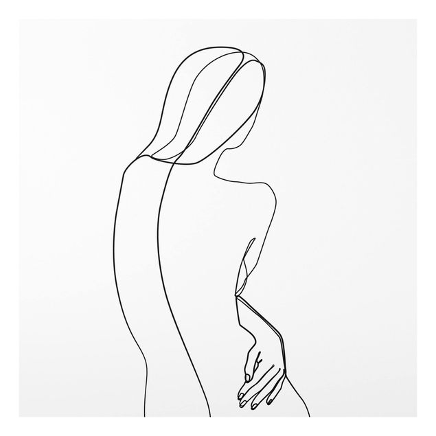 Corrente artistica Line Art Line Art - Donna di spalle Bianco e Nero
