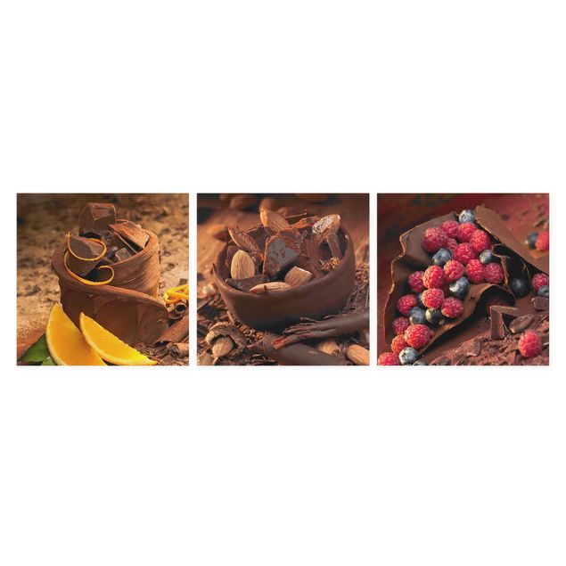 Quadri su tela Cioccolato con frutta e mandorle