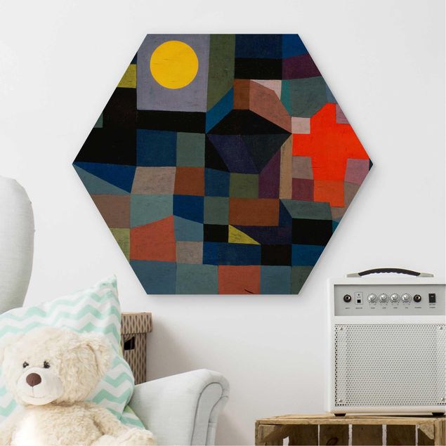 Stile artistico Paul Klee - Fuoco di luna piena