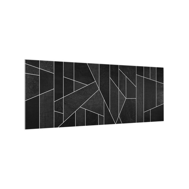 Paraschizzi astratto Acquerello geometrico in bianco e nero