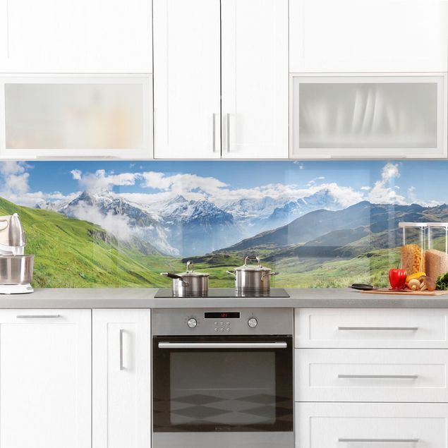 Rivestimenti per cucina con paesaggio Panorama alpino di Swizz