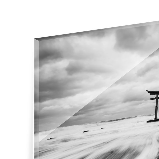 Paraschizzi in vetro - Torii giapponese nel mare - Formato orizzontale 4:3
